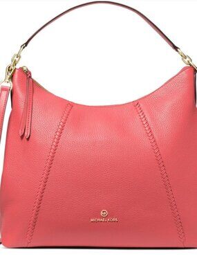 MICHAEL Michael Kors SIENNA Large Leather Convertible Shoulder Bag in Dahlia NWT